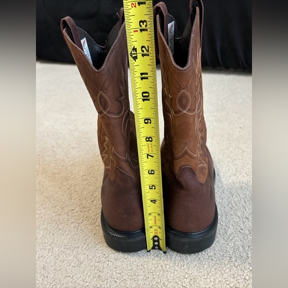 Red Wing Pecos Boots 2201 Pull On Cowboy Work Boot Steel Toe Brown Men's Sz 13 D - Picture 7 of 12